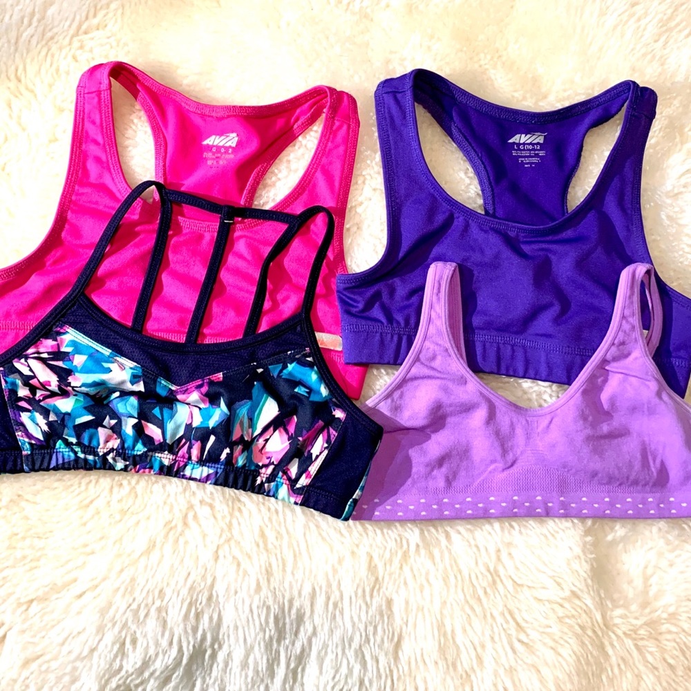 Girls sports bras (set of 4)